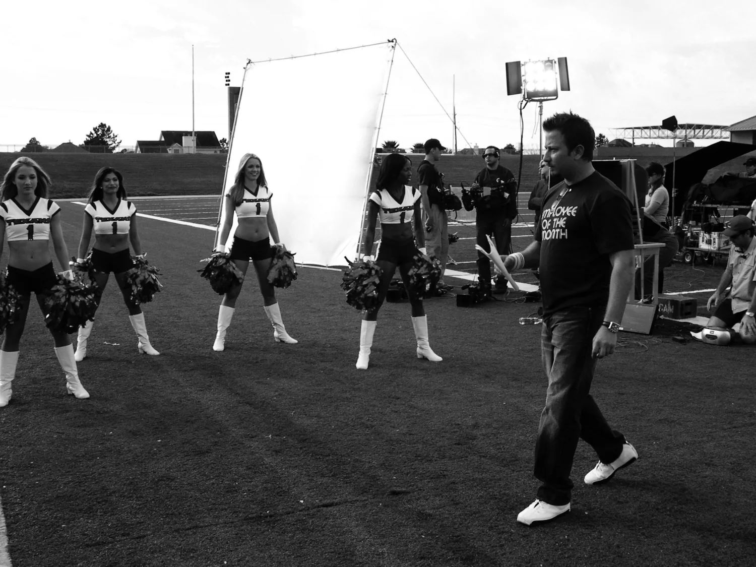 Sergio Myers directing on the football field for 10 Things Every Guy Should Experience.